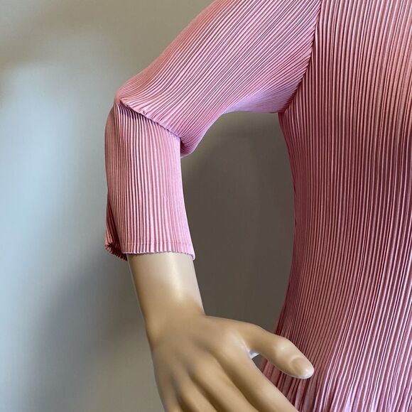 Veeca pink Cocktail Party gauze 3/4 sleeve dress size M - Picture 4 of 10